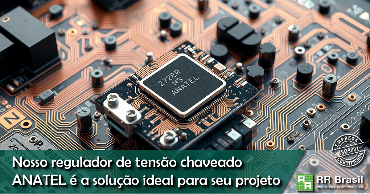 Nosso regulador de tensão chaveado ANATEL é a solução ideal para seu projeto